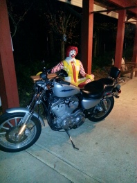 Ronald about to go on a ride!